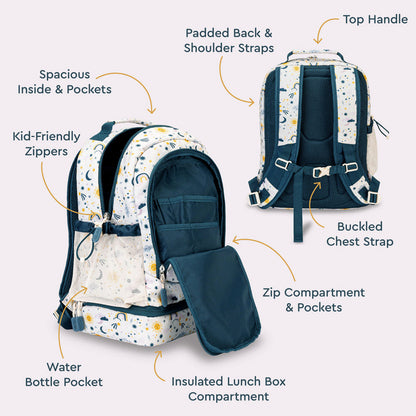 Bentgo® Kids Backpack & Lunch Bag | Friendly Skies