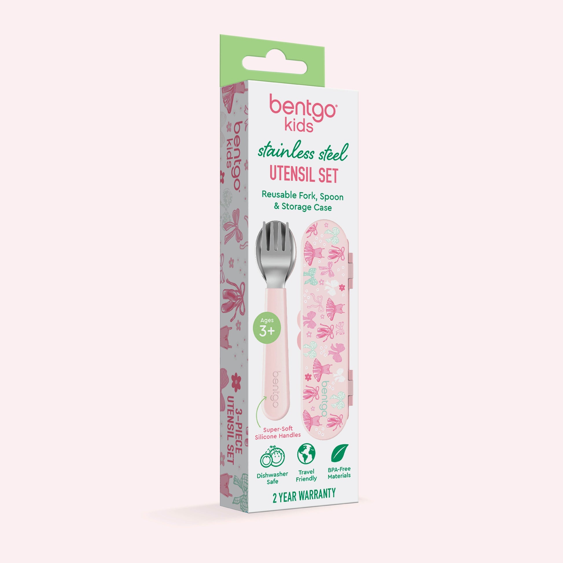 Bentgo Kids Water Bottle - Ballet and Bows | Packaging
