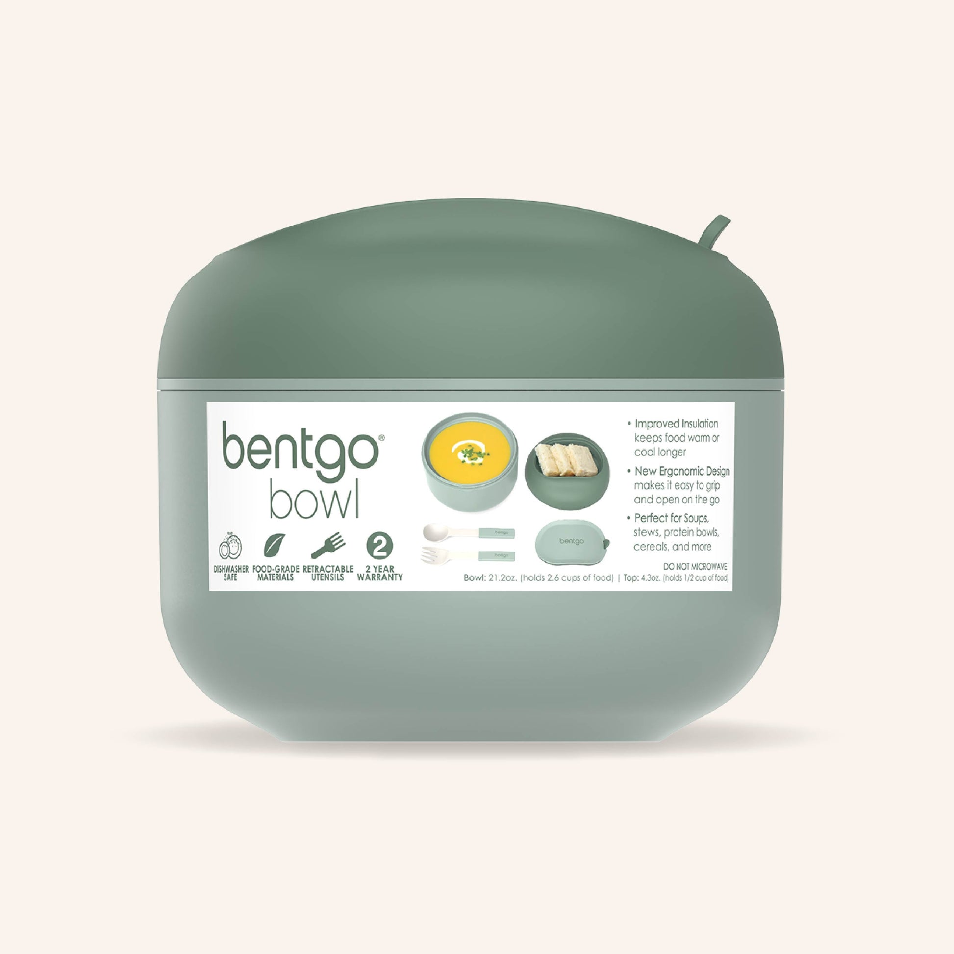 Bentgo® Bowl (2-Pack) - Khaki Green | Packaging