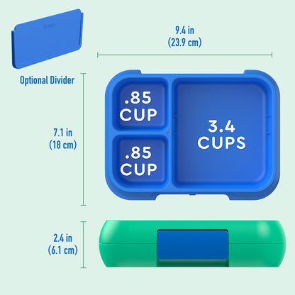 Bentgo® Pop Lunch Box- Spring Green/Blue | Dimensions + What’s In The Box