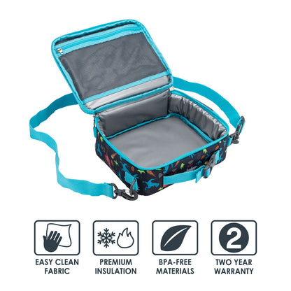Bentgo Kids Prints Lunch Box, Lunch Bag, & Ice Packs - Dinosaur