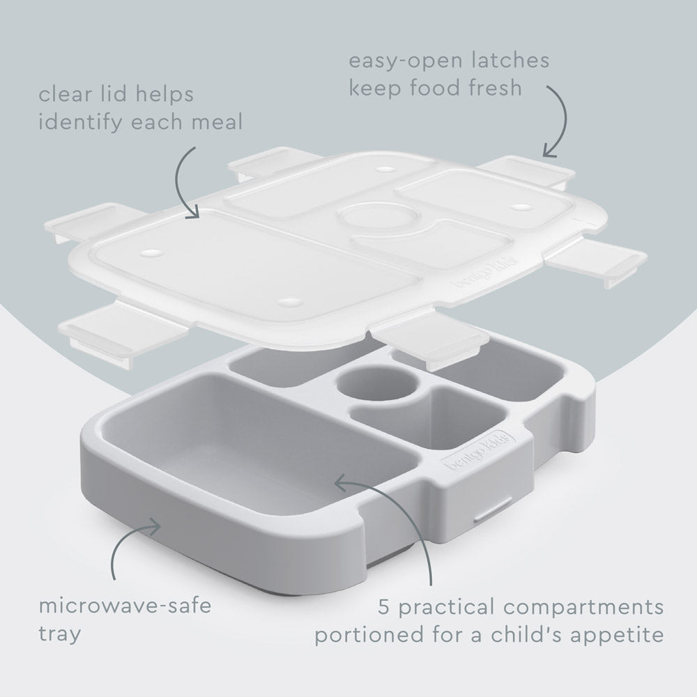 Bentgo® Kids Tray & Cover | Silver Glitter